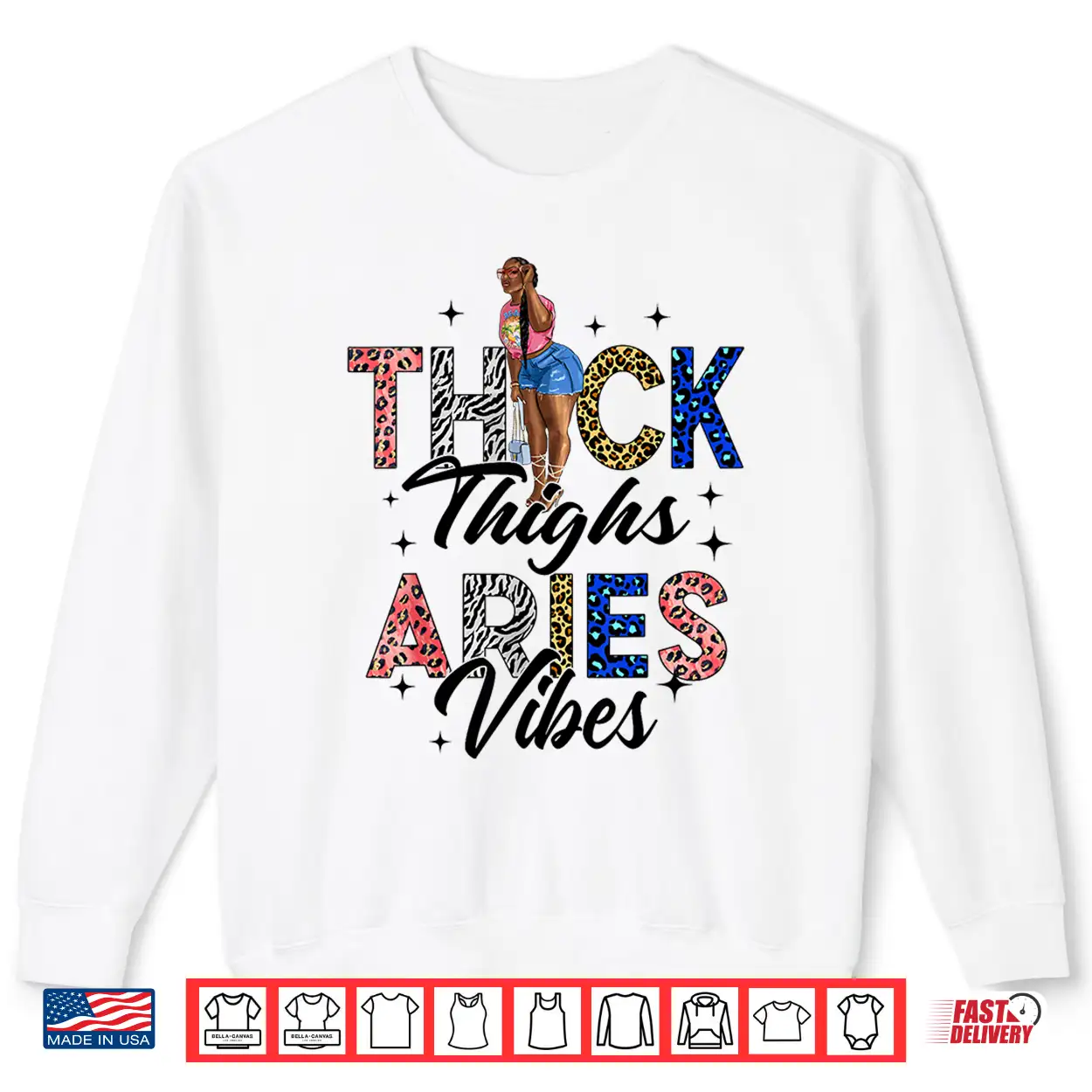 Afro Woman Black Girl Zodiac Thick Thighs Aries Vibes Shirt Afro Woman Black Girl Zodiac Thick Thighs Aries Vibes Shirt