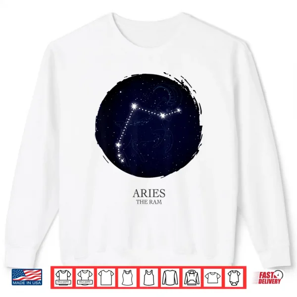 Sweatshirt Aries Constellation Of The Zodiac The Ram Star Astrology Shirt