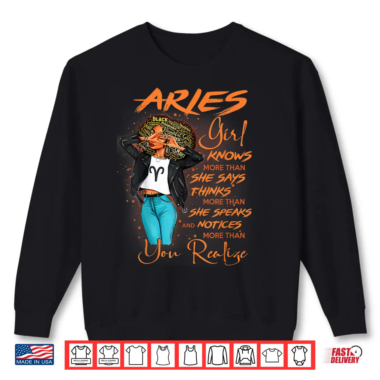 Aries Girl Knows More Than She Says For Black Women Shirt Aries Girl Knows More Than She Says For Black Women Shirt