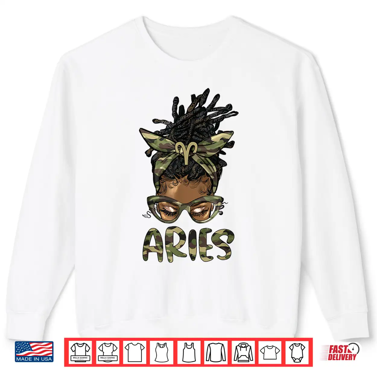 Aries Girl Woman Loc’D Messy Bun Camo Black Women Shirt Aries Girl Woman Loc’D Messy Bun Camo Black Women Shirt