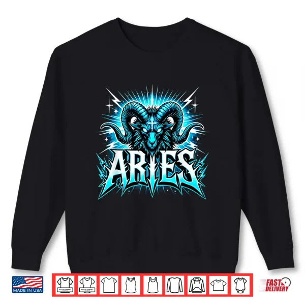 Sweatshirt Aries Heavy Metal Zodiac Shirt