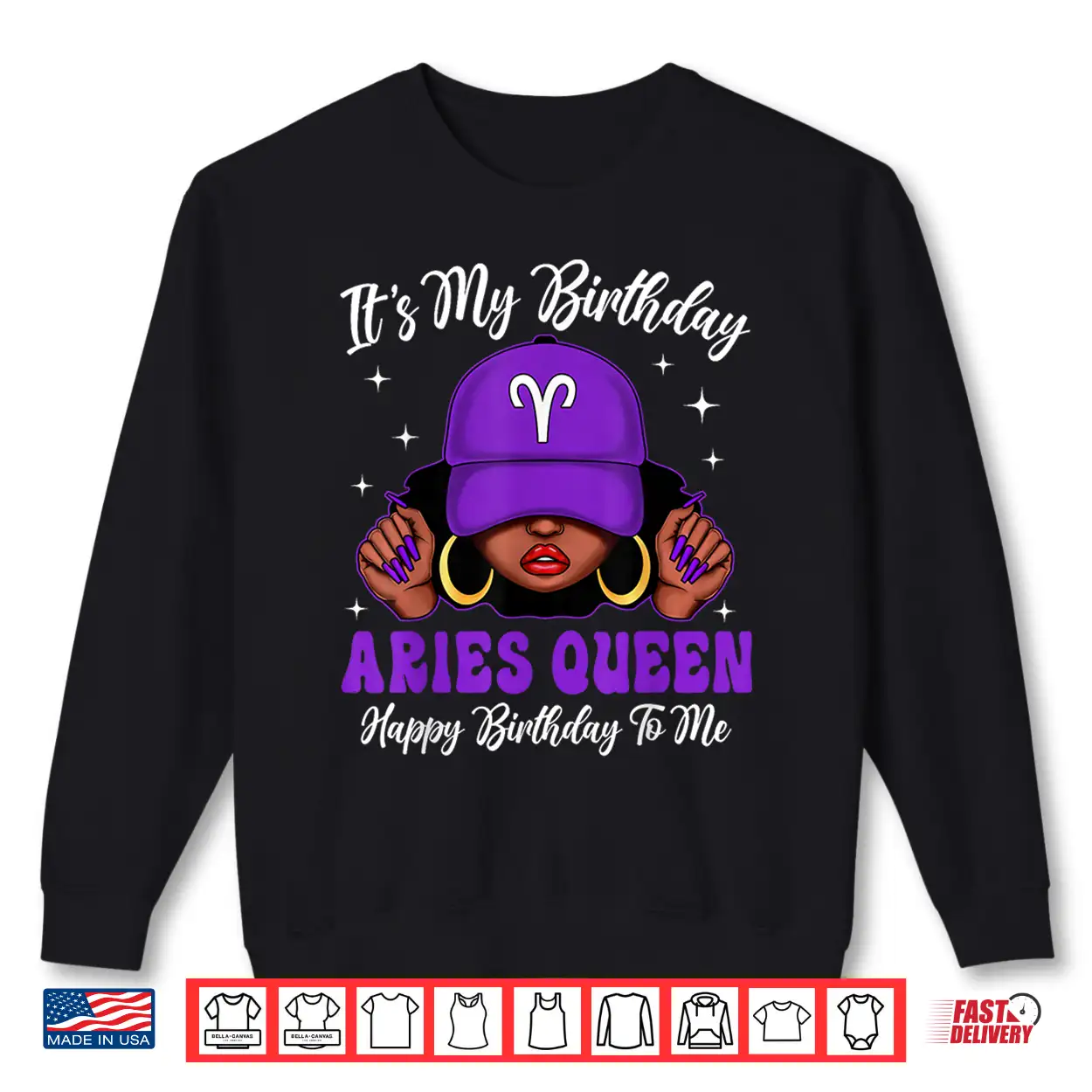 Aries Queen Black Woman Purple Cap Zodiac Sign Shirt Aries Queen Black Woman Purple Cap Zodiac Sign Shirt