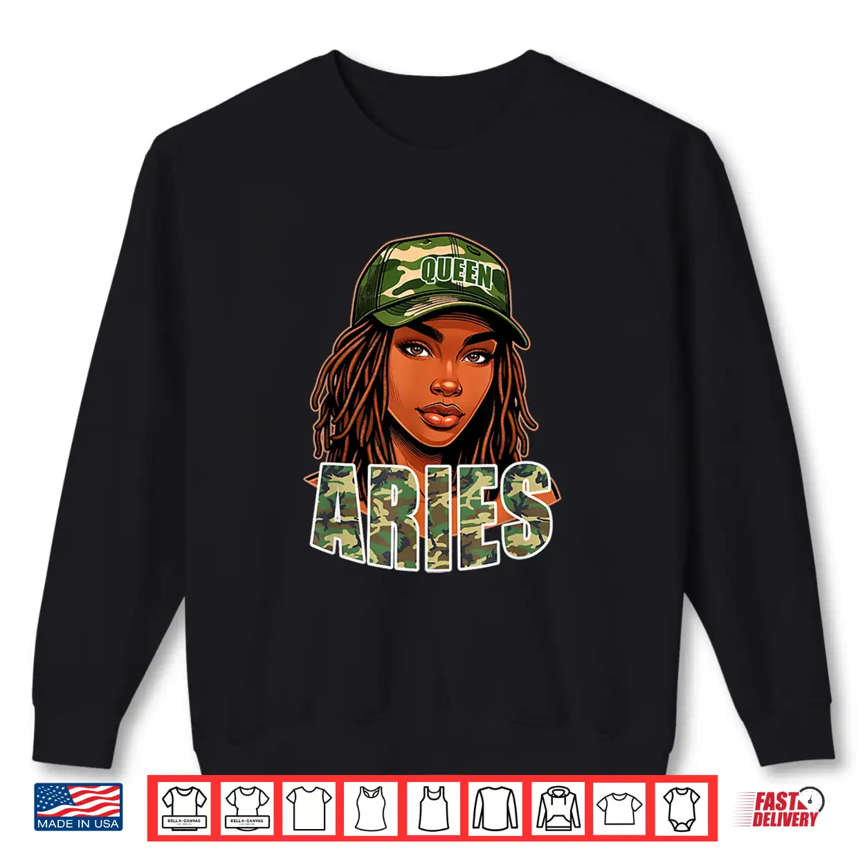 Aries Queen Camo Hat Locs Birthday Black Woman Shirt Aries Queen Camo Hat Locs Birthday Black Woman Shirt