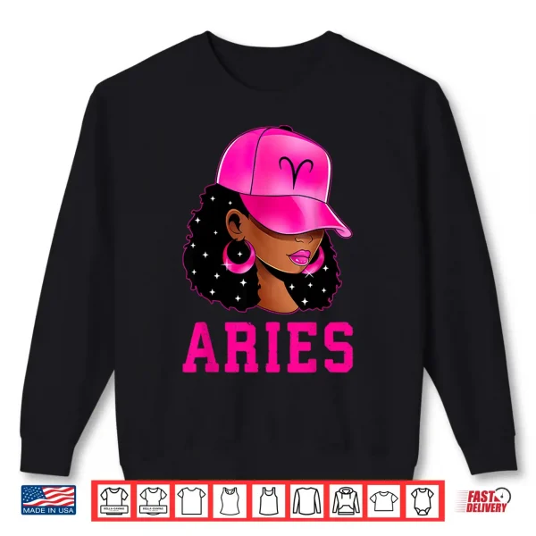 Aries Queen Sassy Black Woman Afro Girl Zodiac Sign Shirt 2 Sweatshirt Aries Queen Sassy Black Woman Afro Girl Zodiac Sign Shirt