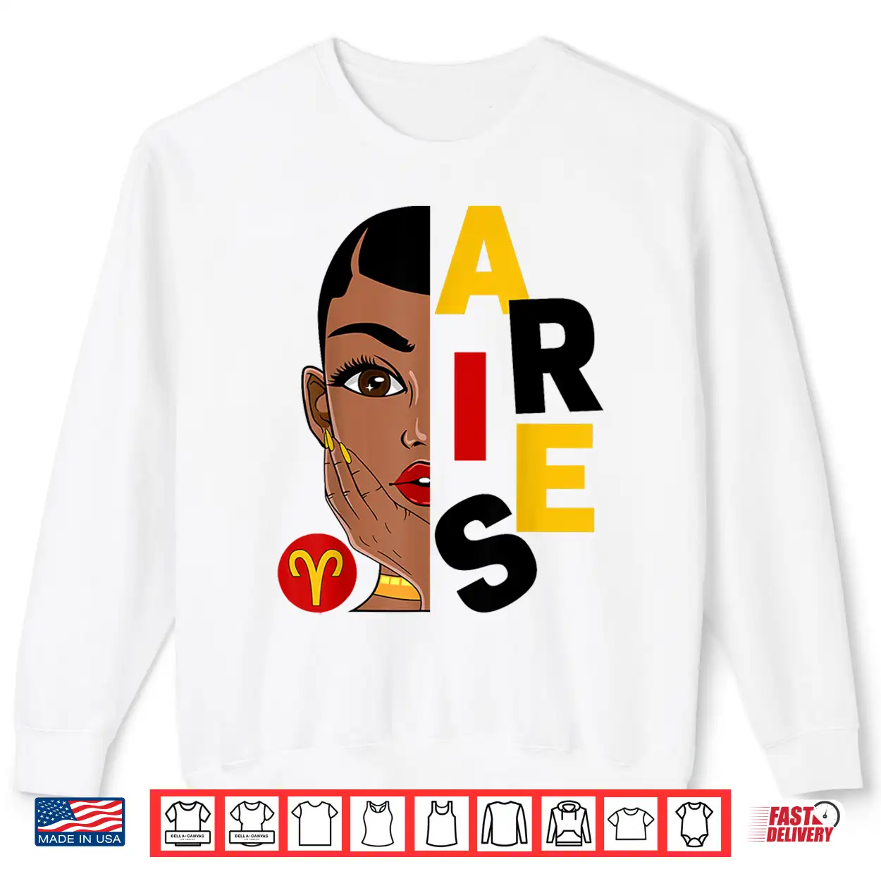 Aries Queen Short Hair Black Woman Girl Zodiac Sign Shirt Aries Queen Short Hair Black Woman Girl Zodiac Sign Shirt