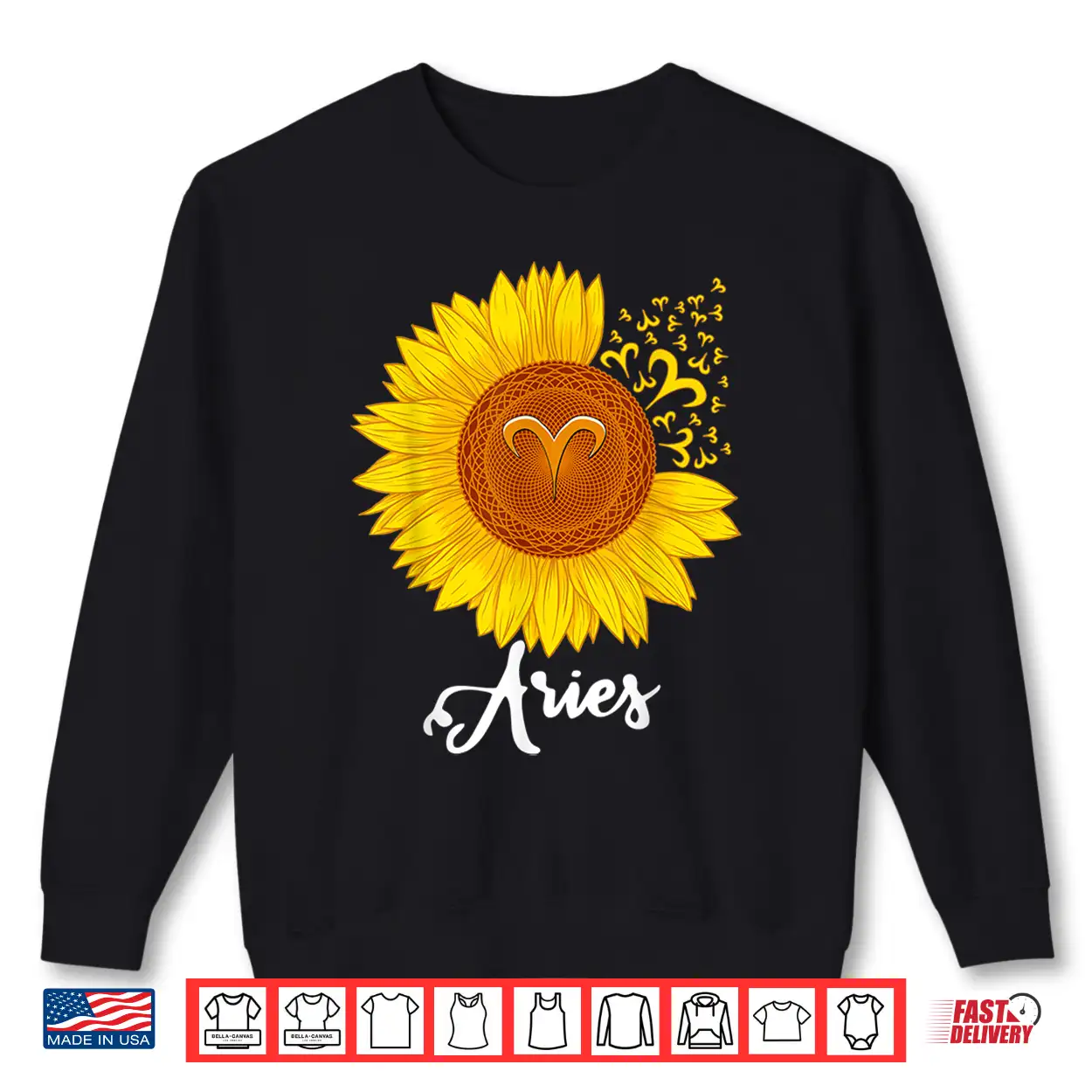 Aries Sunflower Zodiac Sign Floral Astrology Women Shirt Aries Sunflower Zodiac Sign Floral Astrology Women Shirt