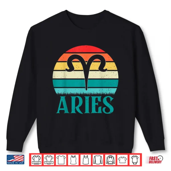 Sweatshirt Aries Sunset Zodiac Shirt