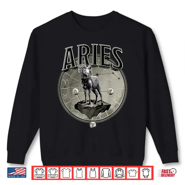 Sweatshirt Aries Tee Men Zodiac Sign Aries Shirt