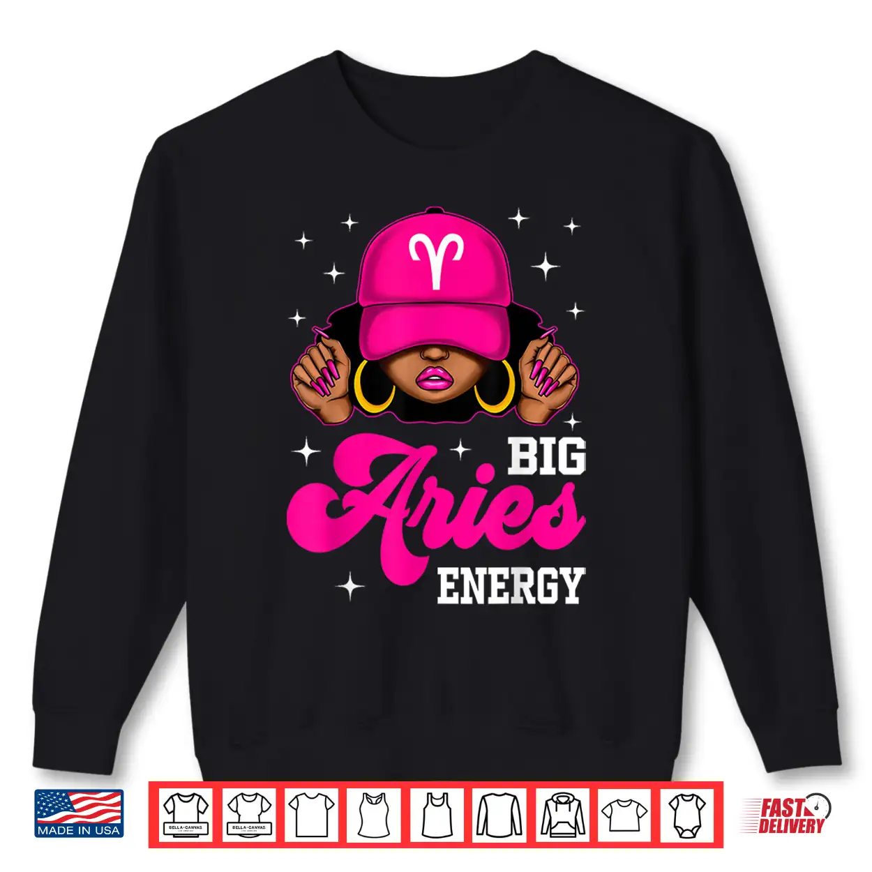 Big Aries Energy Sassy Black Woman Cap Zodiac Birthday Shirt Big Aries Energy Sassy Black Woman Cap Zodiac Birthday Shirt