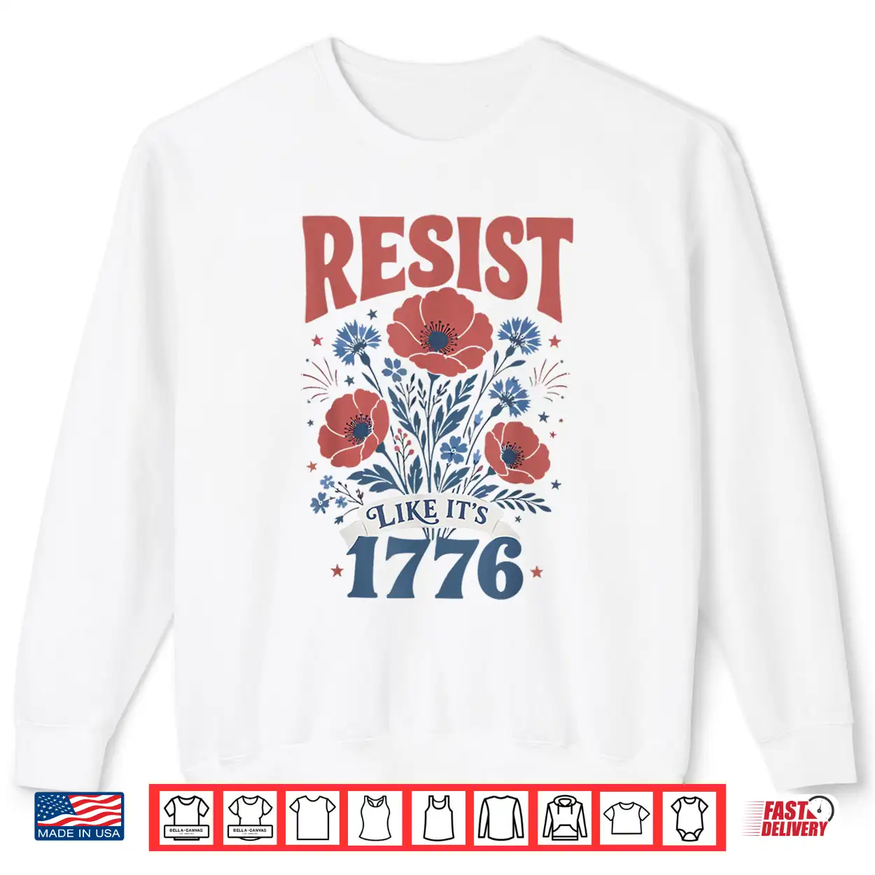 Boho Floral Resist Like It’S 1776 Patriotic Cute 4Th Of July Shirt Boho Floral Resist Like It’S 1776 Patriotic Cute 4Th Of July Shirt