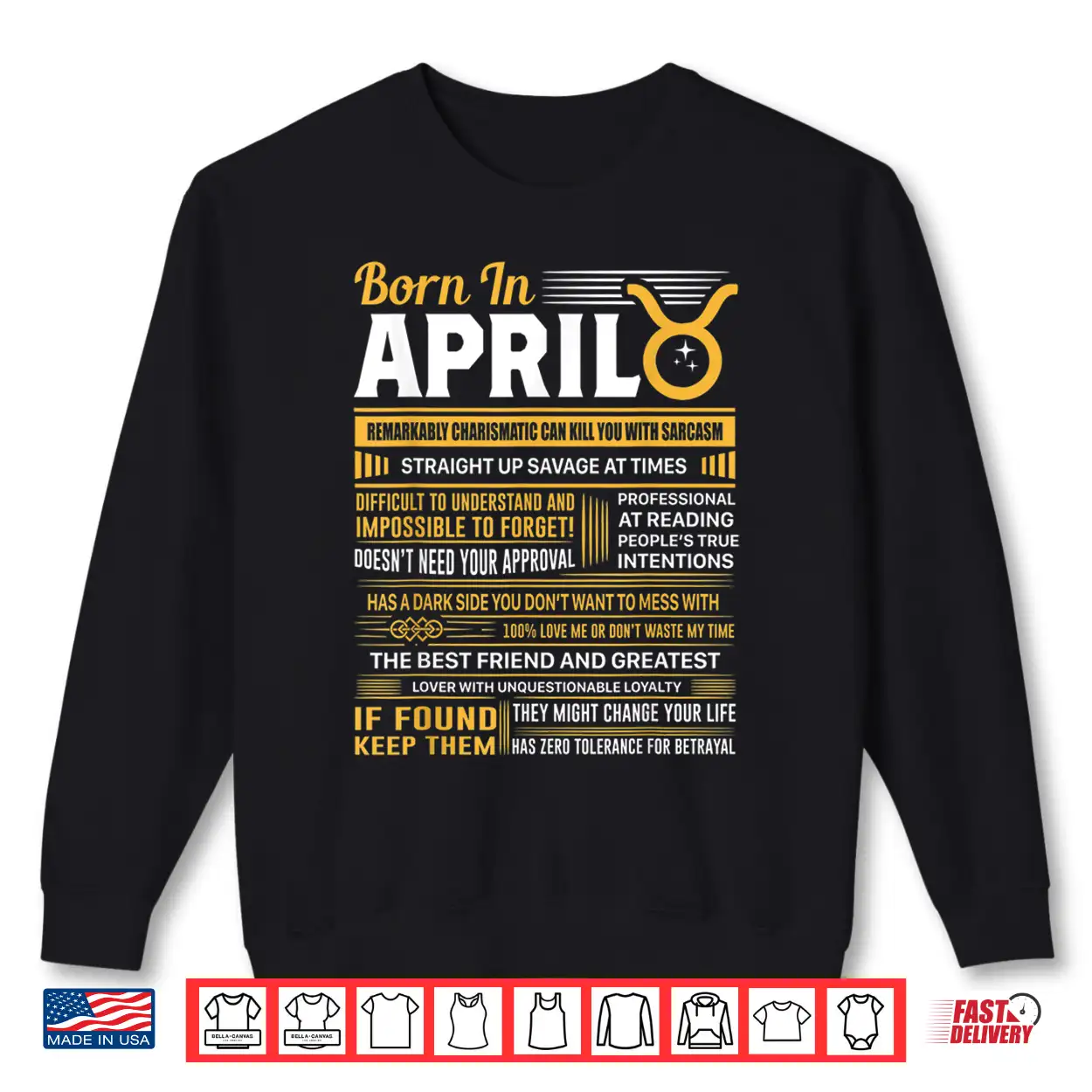 Born In April Taurus Funny Birthday Gift Shirt Born In April Taurus Funny Birthday Gift Shirt