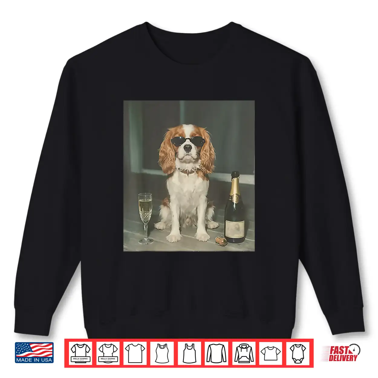 Cavalier King Charles Drinking Champagne Shirt Cavalier King Charles Drinking Champagne Shirt