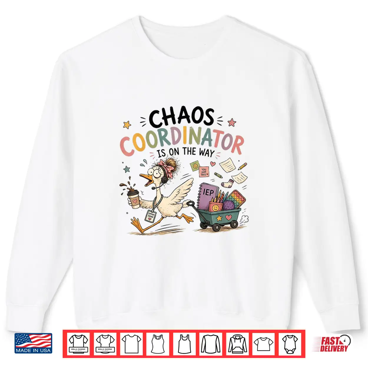 Chaos Coordinator Is On The Way Sped Teacher Goose Shirt Chaos Coordinator Is On The Way Sped Teacher Goose Shirt