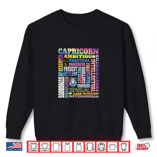 Sweatshirt Characteristics of Aries Capricorn Astrology Sign Horoscope Shirt