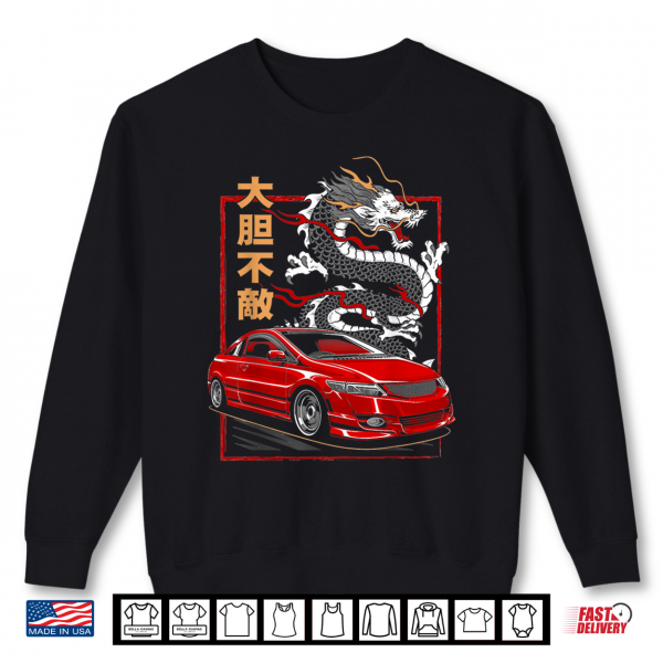 Sweatshirt Civic Si Sport Car Red JDM Cars Shirt