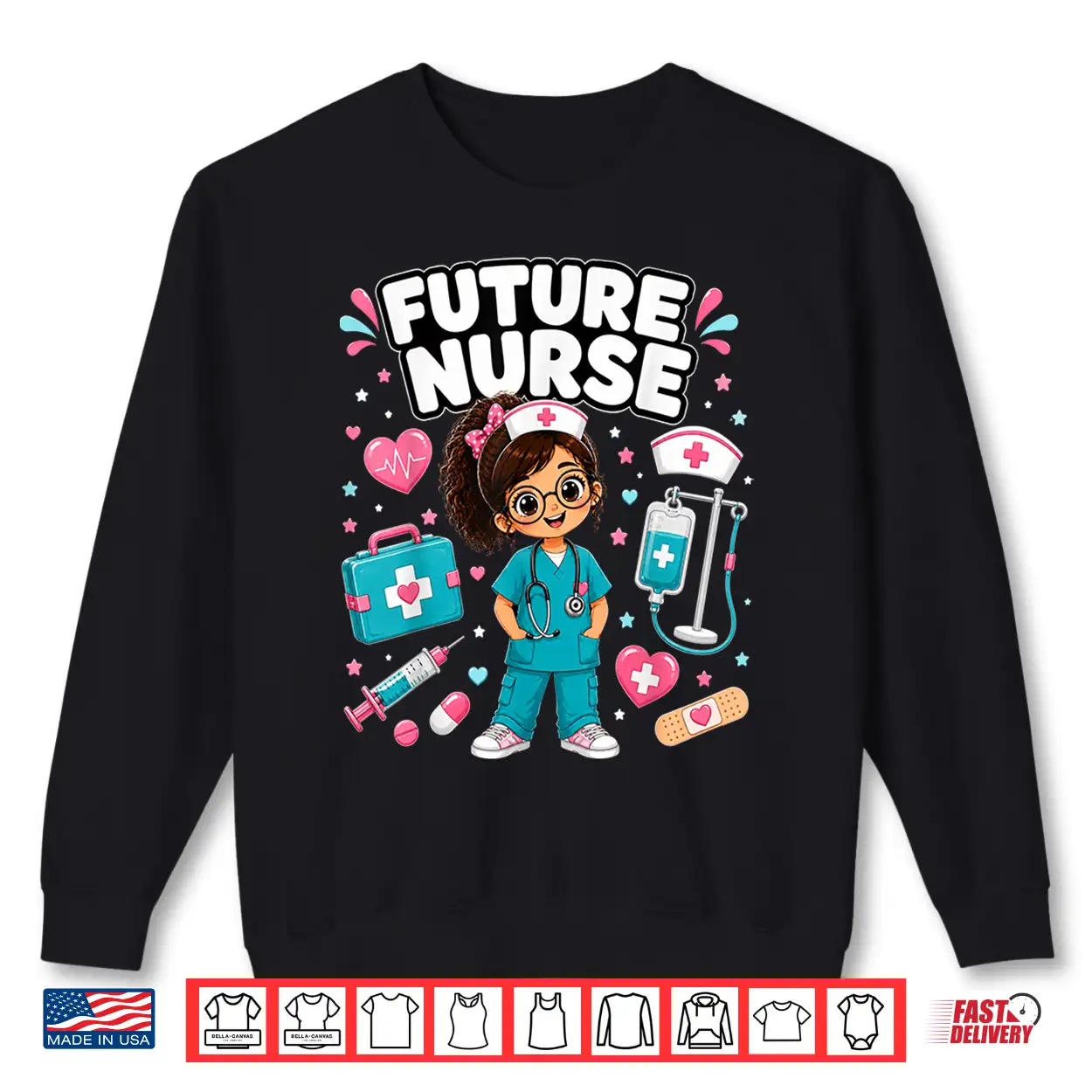 Future Nurse Cute Girl Medical Career Gifts For Girls Kids Shirt Future Nurse Cute Girl Medical Career Gifts For Girls Kids Shirt