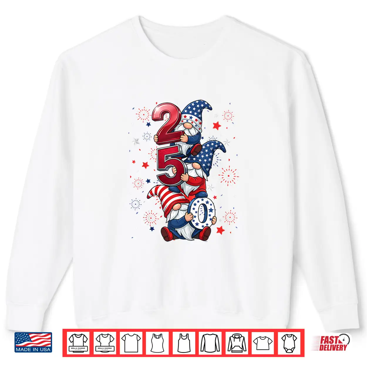 Gnome 250 Years 1776 2026 250Th Birthday 4Th July Patriotic Shirt Gnome 250 Years 1776 2026 250Th Birthday 4Th July Patriotic Shirt