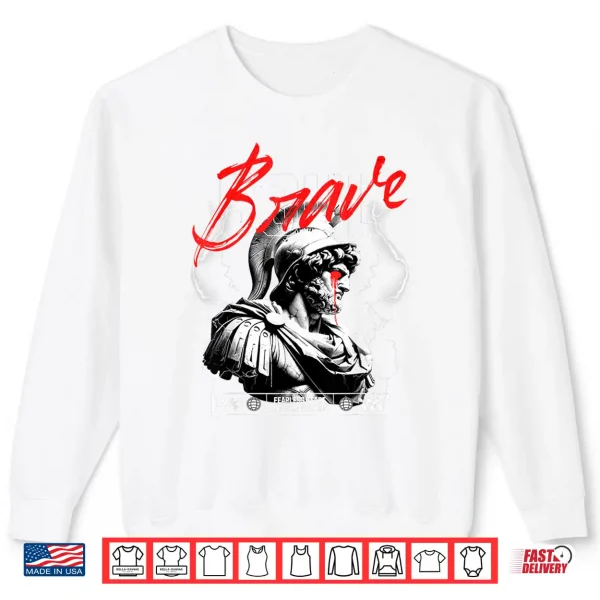 Sweatshirt Greek God Statue x Brave Soul x Aries x Lightning Streetwear Shirt