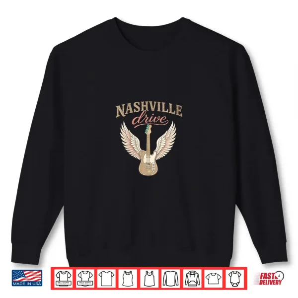 Guitar With Wings Logo Shirt 2 Sweatshirt Guitar with Wings Logo Shirt