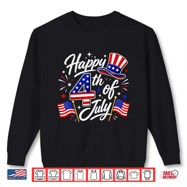 Happy 4Th Of July Patriotic American Flag Usa Shirt 2 Sweatshirt Happy 4th of July Patriotic American Flag USA Shirt