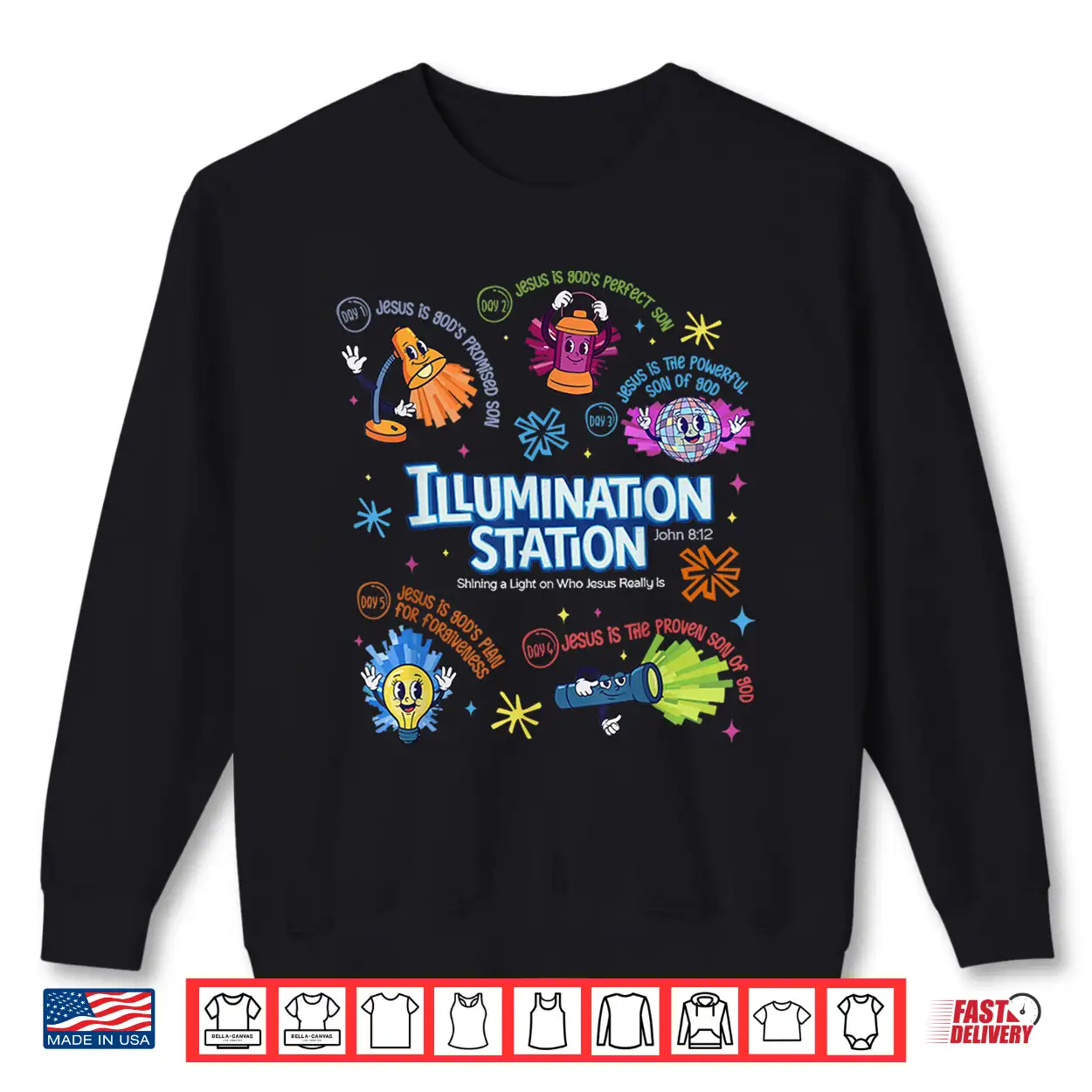 Illumination Station Vbs 2026 Bible Jesus Christian Lights Shirt Illumination Station Vbs 2026 Bible Jesus Christian Lights Shirt