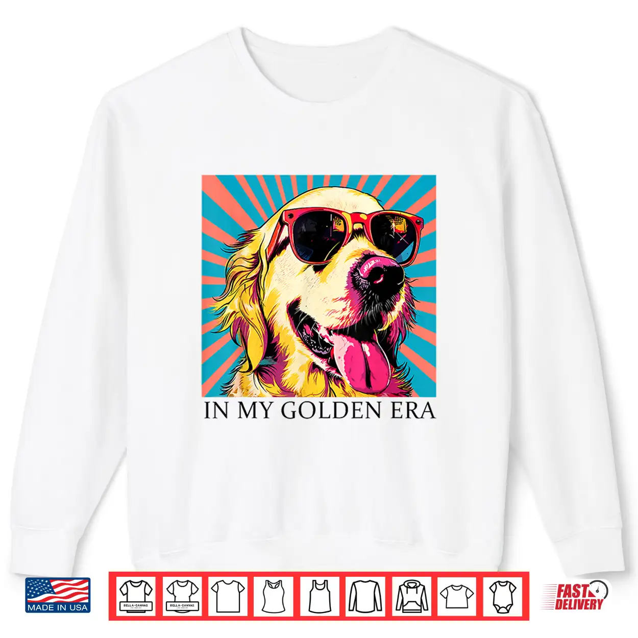 In My Golden Retriever 70S Era Funny Retriever Graphic Shirt In My Golden Retriever 70S Era Funny Retriever Graphic Shirt