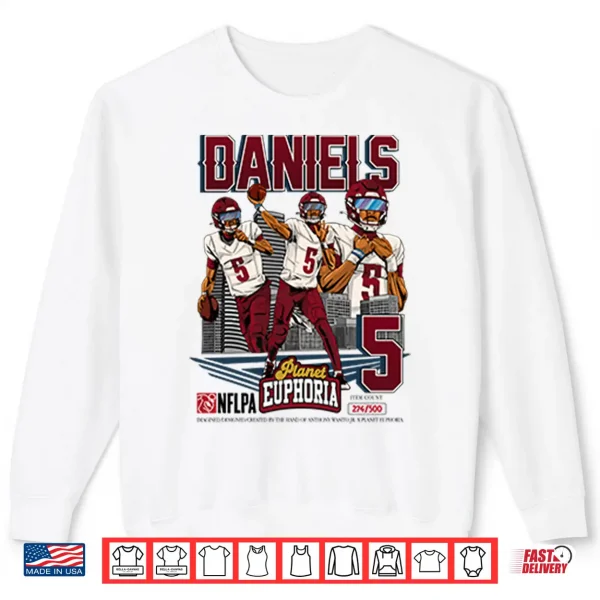 Jayden Daniels Vintage Football Shirt 2 Sweatshirt Jayden Daniels Vintage Football Shirt