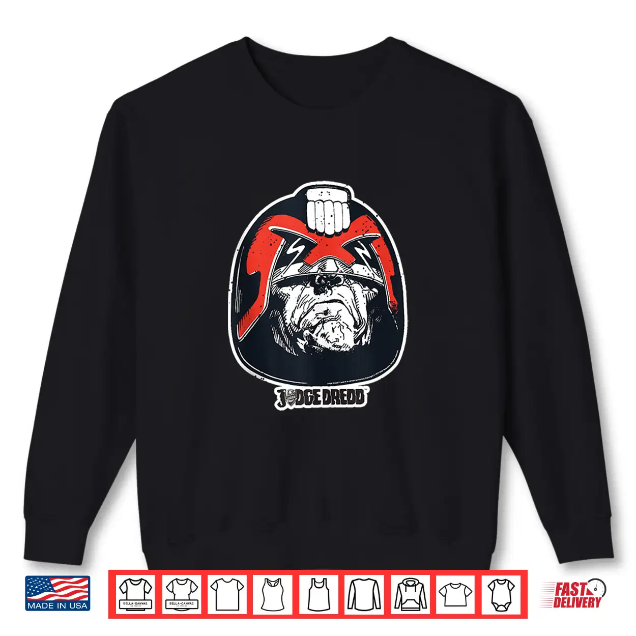 Judge Dredd Classic Helmet 2000 Ad Retro Comic Shirt Judge Dredd Classic Helmet 2000 Ad Retro Comic Shirt