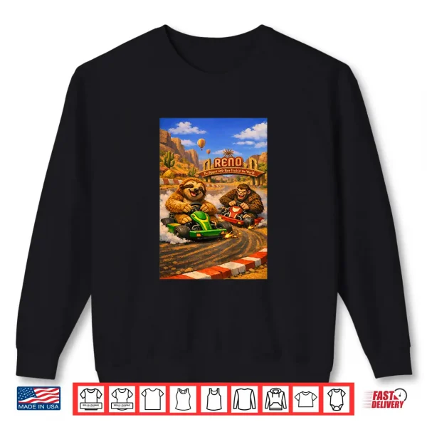 Kids Squatch N Sloth Reno Shirt 2 Sweatshirt Kids Squatch N Sloth Reno Shirt