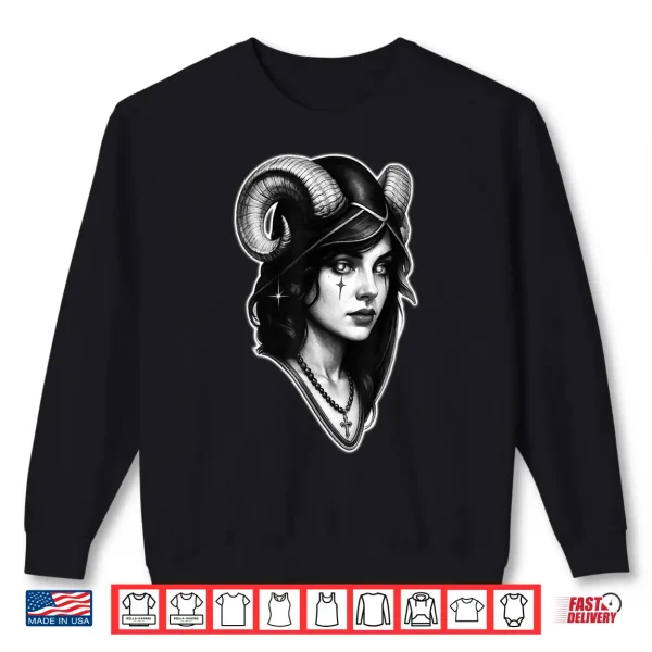 Lilith Priestess Goddess Aries Sagittarius Cute Goth Girl Shirt 2 Sweatshirt Lilith Priestess Goddess Aries Sagittarius Cute Goth Girl Shirt