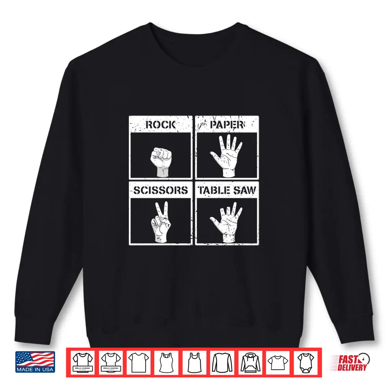 Mens Rock Paper Scissors Table Saw Funny Missing Fingers Injury Performance Shirt Mens Rock Paper Scissors Table Saw Funny Missing Fingers Injury Performance Shirt