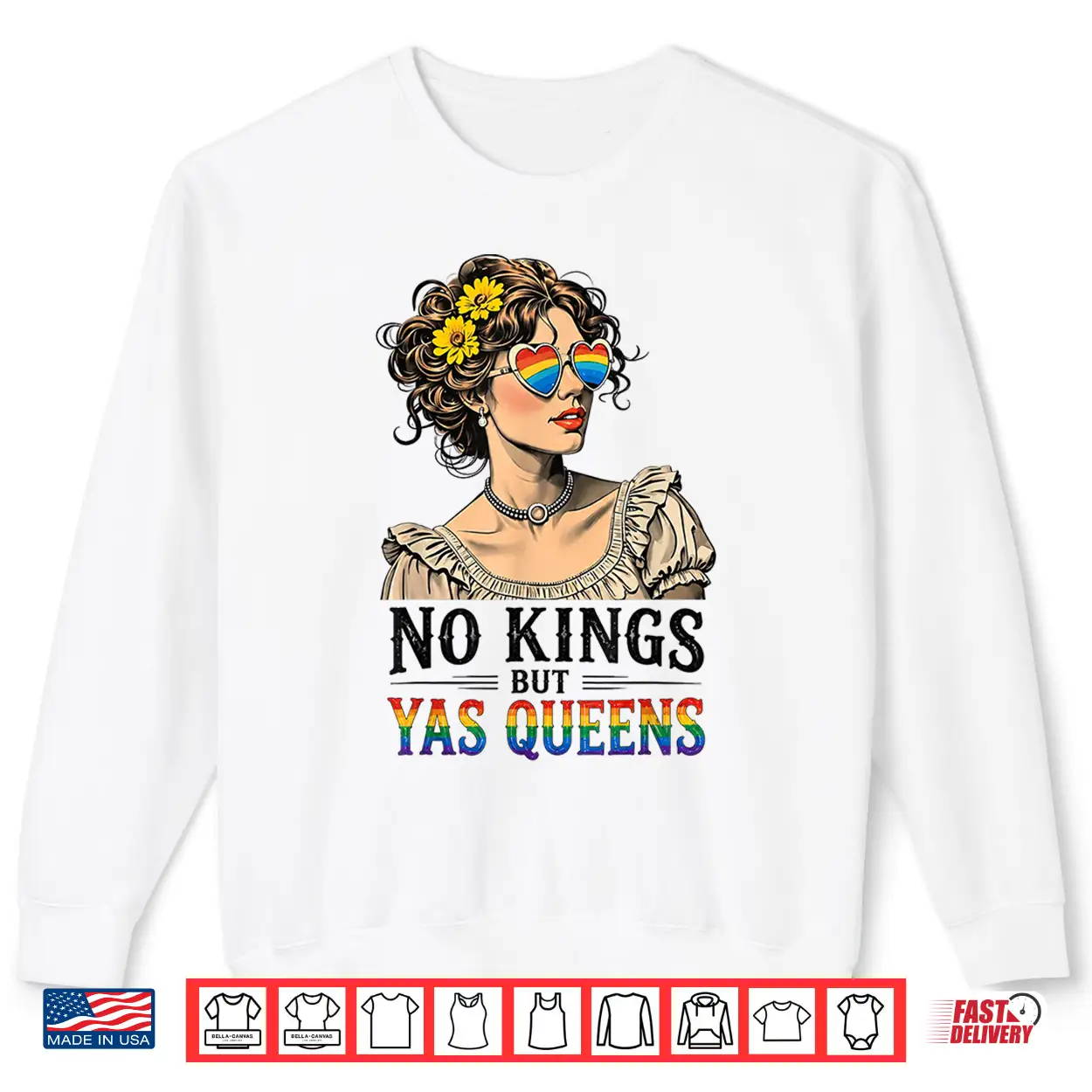 No Kings But Yas Queens Retro Lgbtq Pride Month Ally Pride Shirt No Kings But Yas Queens Retro Lgbtq Pride Month Ally Pride Shirt