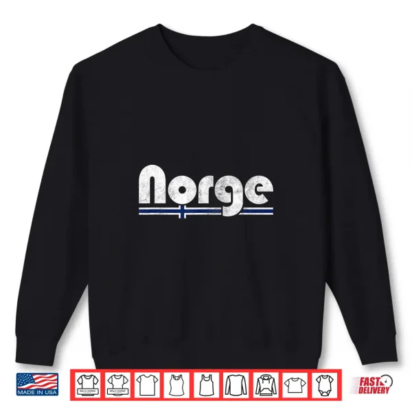 Norway Norge Fan Retro Vintage Flag Shirt 2 Sweatshirt Norway Norge Fan Retro Vintage Flag Shirt