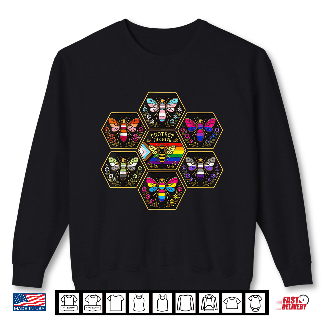 Protect The Hive Lgbtq Bee Bisexual Nature Gay Pride Support Shirt Protect The Hive Lgbtq Bee Bisexual Nature Gay Pride Support Shirt