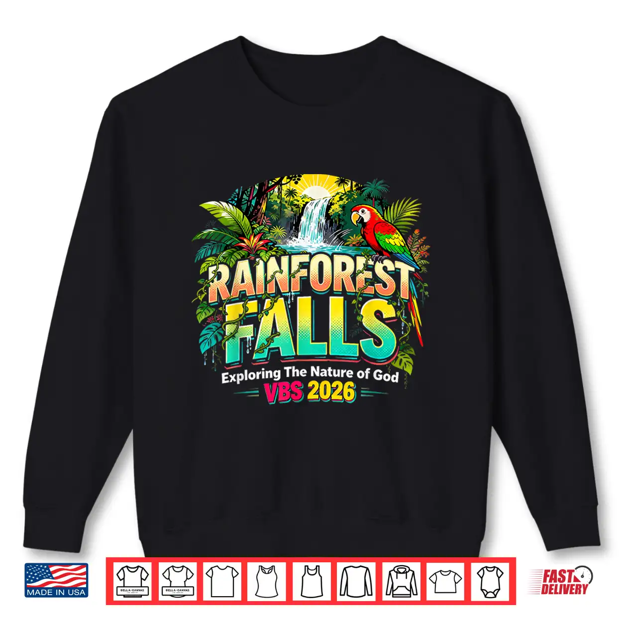 Rainforest Falls Vbs 2026 Exploring The Nature Of God Gift Shirt Rainforest Falls Vbs 2026 Exploring The Nature Of God Gift Shirt