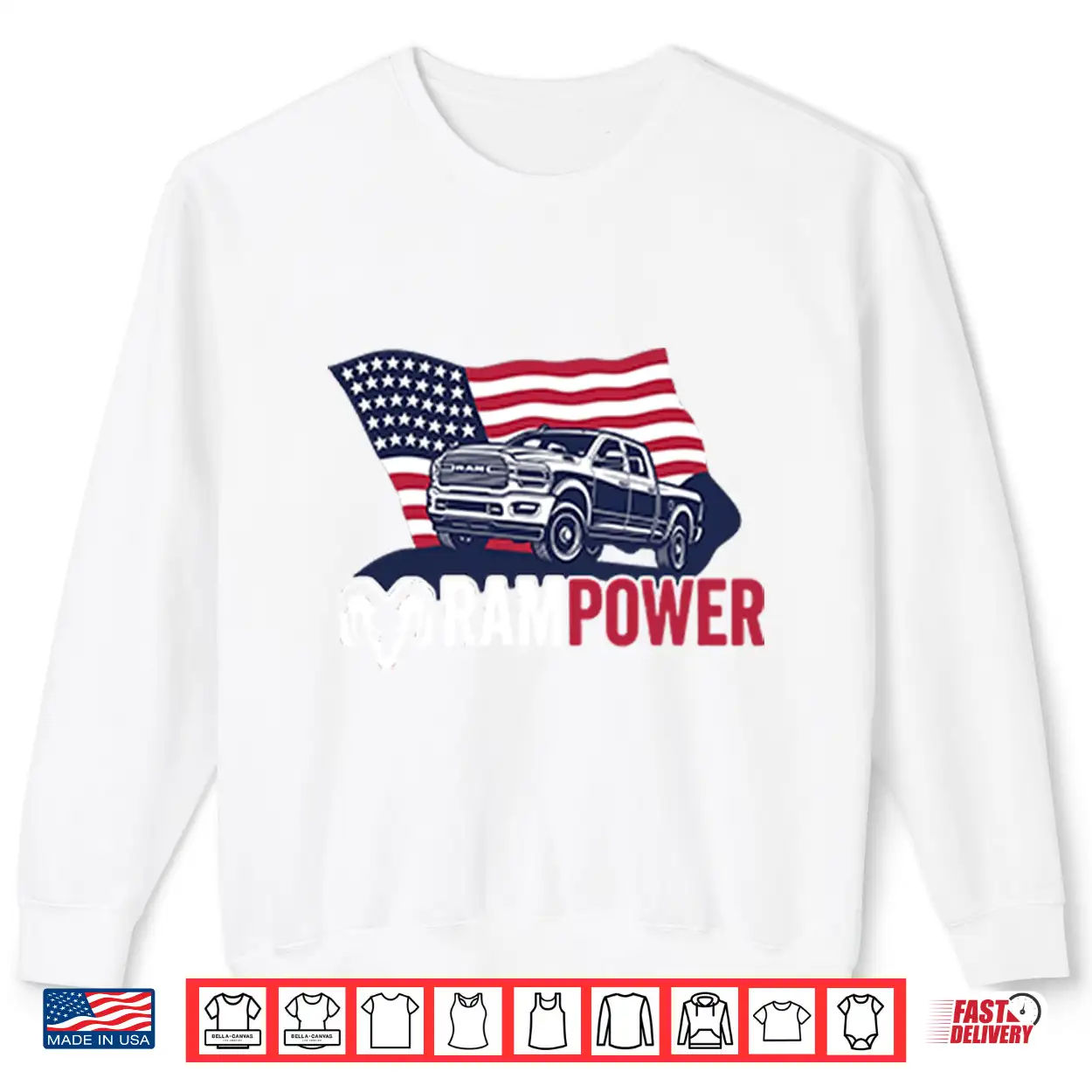 Ram Power Patriotic Truck Shirt Ram Power Patriotic Truck Shirt