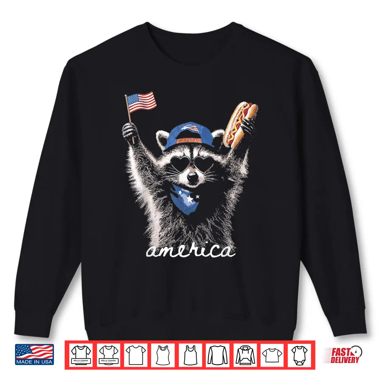 Retro Funny America Raccoon Hot Dog Lovers Patriotic Us Flag Shirt Retro Funny America Raccoon Hot Dog Lovers Patriotic Us Flag Shirt