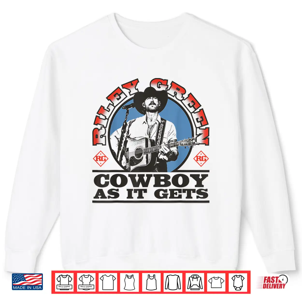 Riley Green Cowboy As It Gets Logo Shirt Riley Green Cowboy As It Gets Logo Shirt