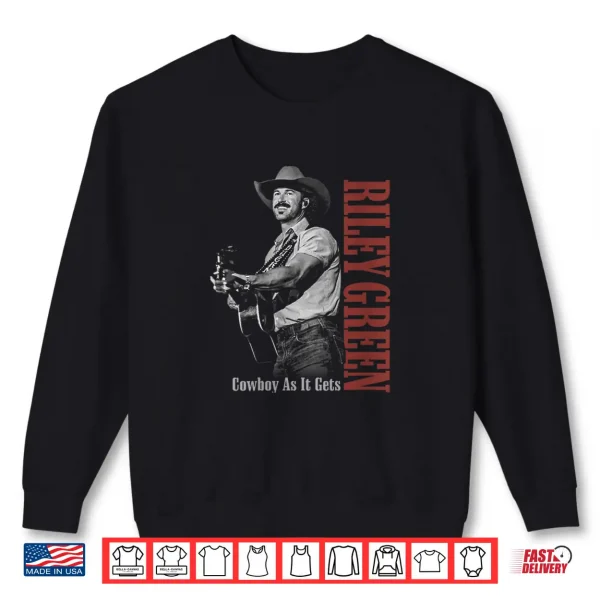 Riley Green Cowboy Guitar Shirt 2 Sweatshirt Riley Green Cowboy Guitar Shirt