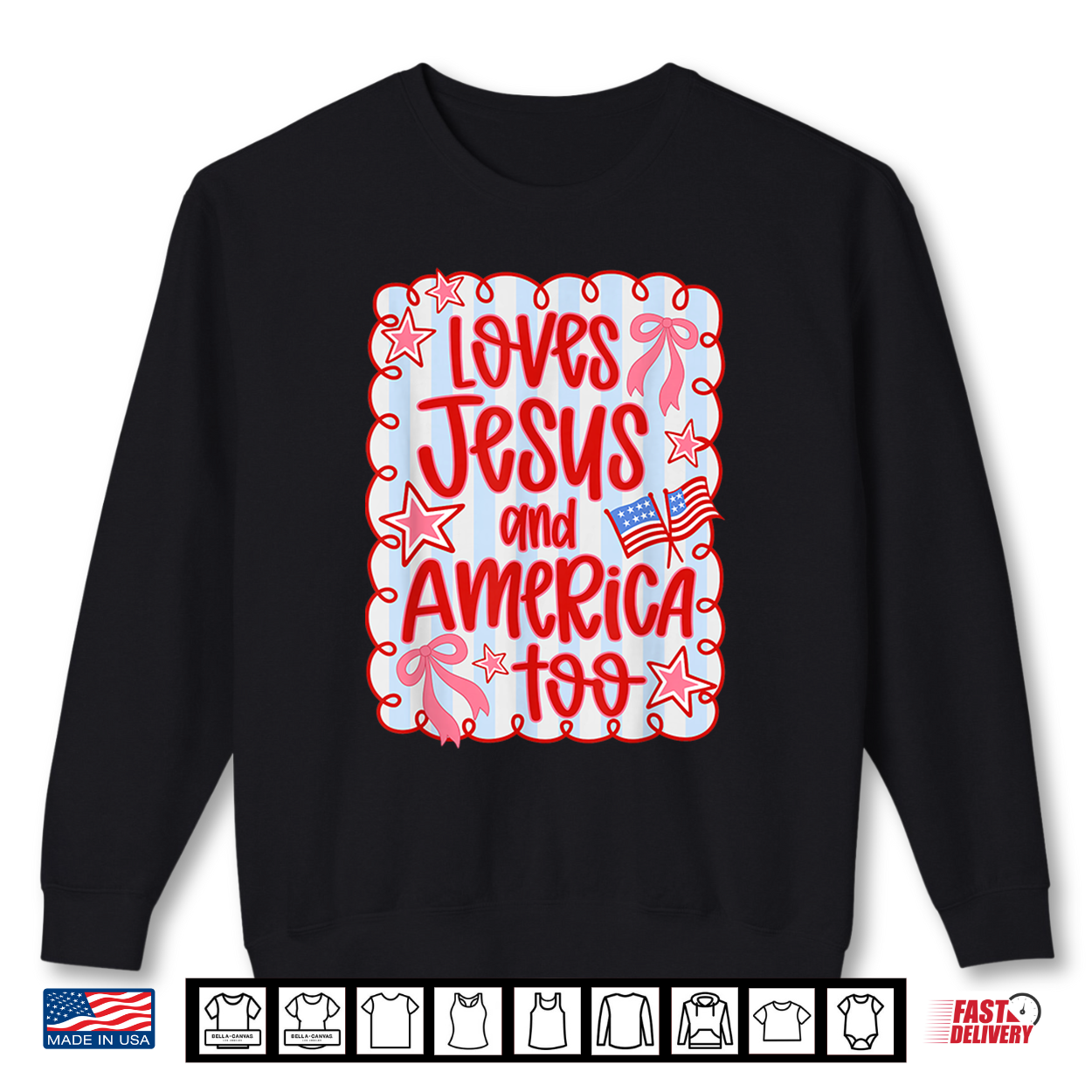 She Loves Jesus And America Too Usa Flag 4Th Of July Shirt She Loves Jesus And America Too Usa Flag 4Th Of July Shirt