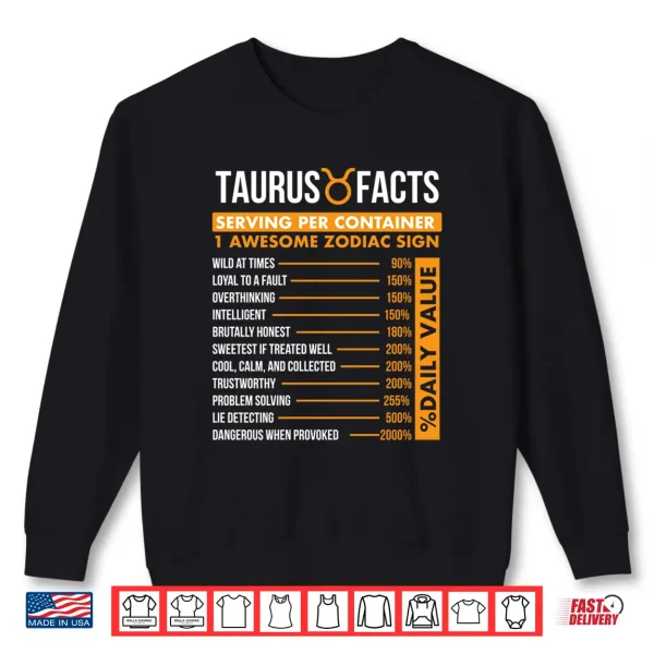 Taurus Facts Zodiac Sign Astrology Symbol Horoscope Shirt 2 Sweatshirt Taurus Facts Zodiac Sign Astrology Symbol Horoscope Shirt