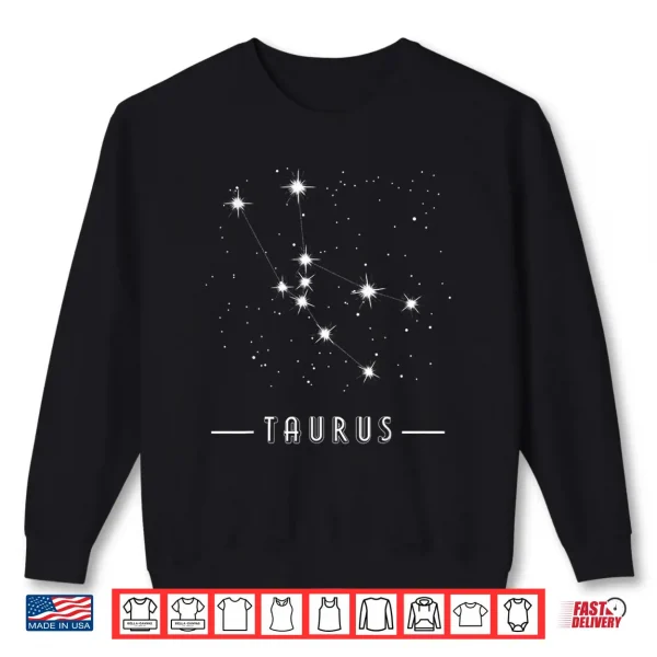 Sweatshirt Taurus Star Constellation Horoscope Symbol Zodiac Sign Shirt