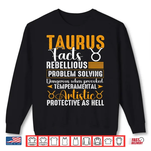 Taurus Zodiac Facts Taurus May April Birthday Shirt 2 Sweatshirt Taurus Zodiac Facts Taurus May April Birthday Shirt
