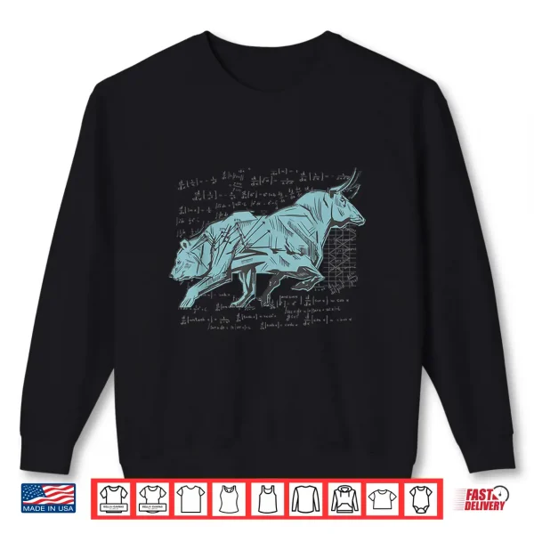 Sweatshirt Taurus versus Bear Stock Market Investor Options Trader Shirt