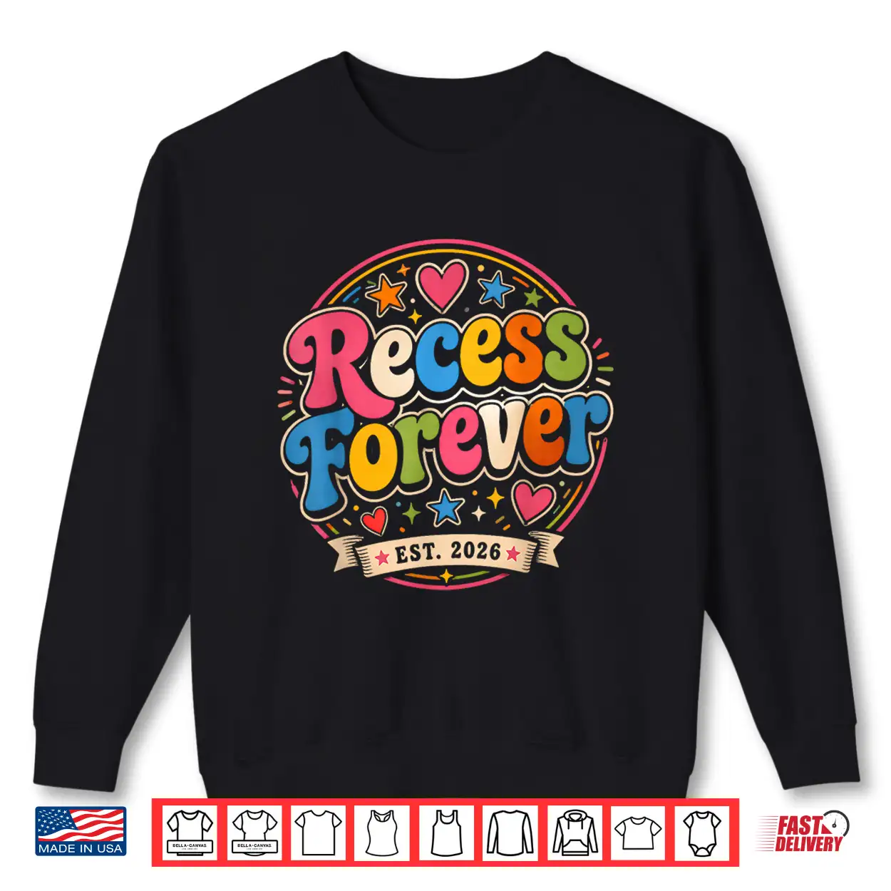 Teacher Retirement School Recess Forever Est 2026 Shirt Teacher Retirement School Recess Forever Est 2026 Shirt