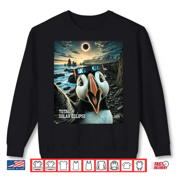 Sweatshirt Total Solar Eclipse Iceland Puffin Selfie August 12 2026 Shirt