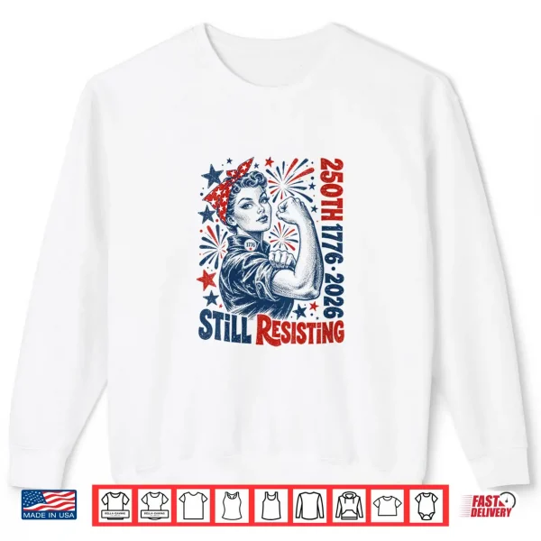 Sweatshirt Vintage Americana Rosie the Riveter USA 250th Womens Shirt