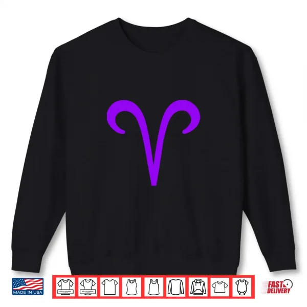 Vintage Aries Birthday Sign Zodiac Symbol Purple Shirt 2 Sweatshirt Vintage Aries Birthday Sign Zodiac Symbol Purple Shirt