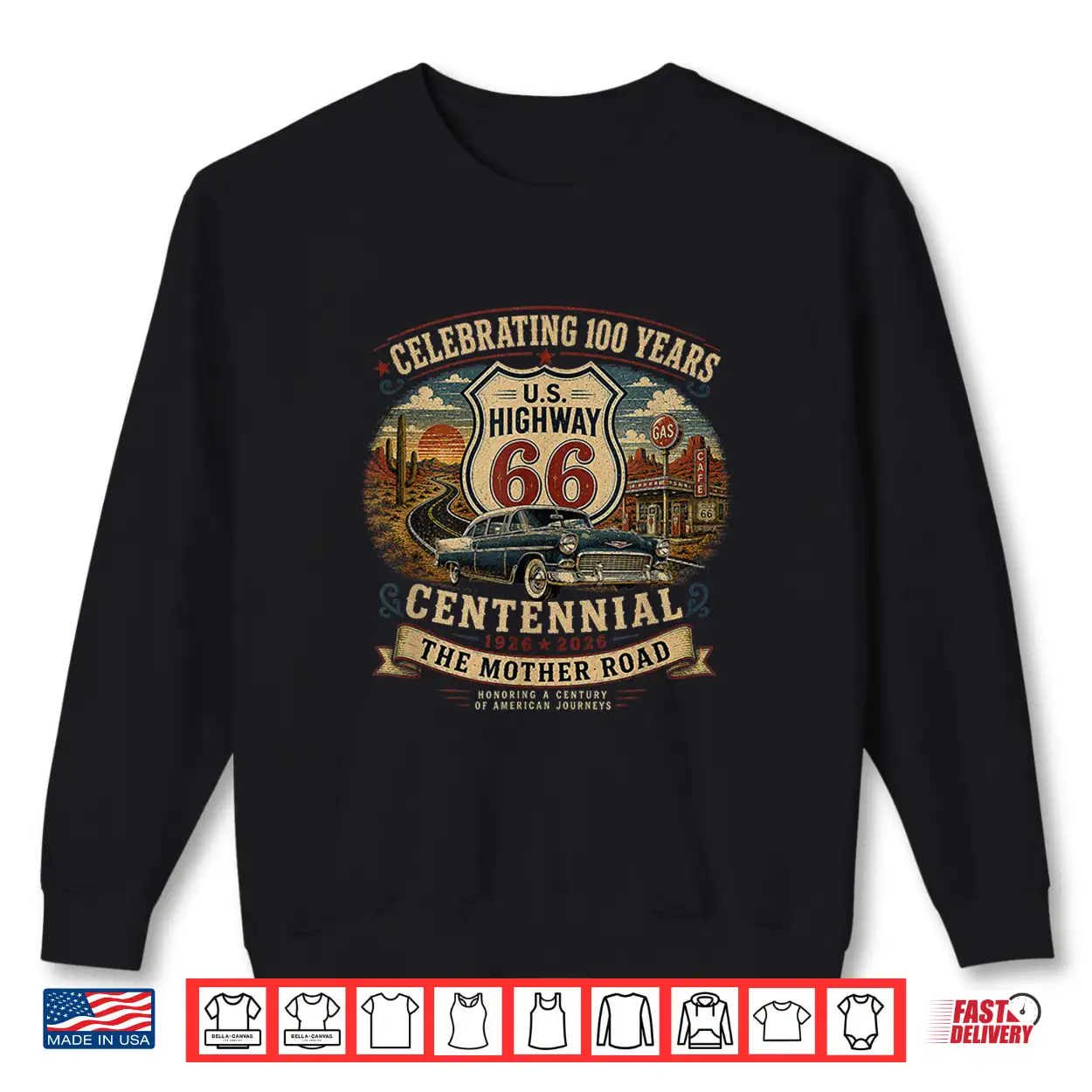 Vintage Highway 66 100 Year Centennial Anniversary Souvenir Shirt Vintage Highway 66 100 Year Centennial Anniversary Souvenir Shirt