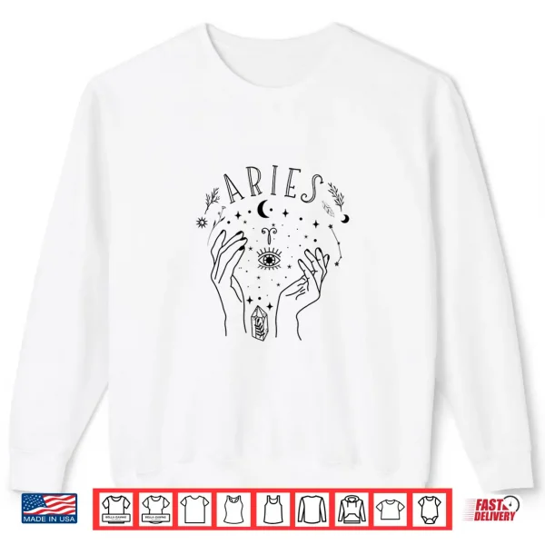 Womens Aries Zodiac Sign Celestial Astrology Horoscope Aries Symbol Shirt 2 Sweatshirt Womens Aries Zodiac Sign Celestial Astrology Horoscope Aries Symbol Shirt